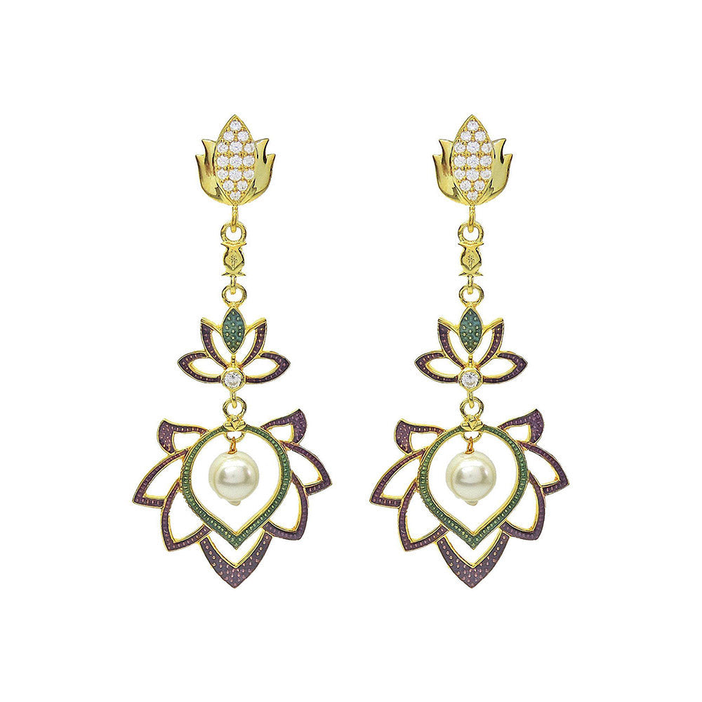 Divino The Lotus Love Danglers