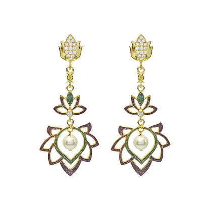 Divino The Lotus Love Danglers