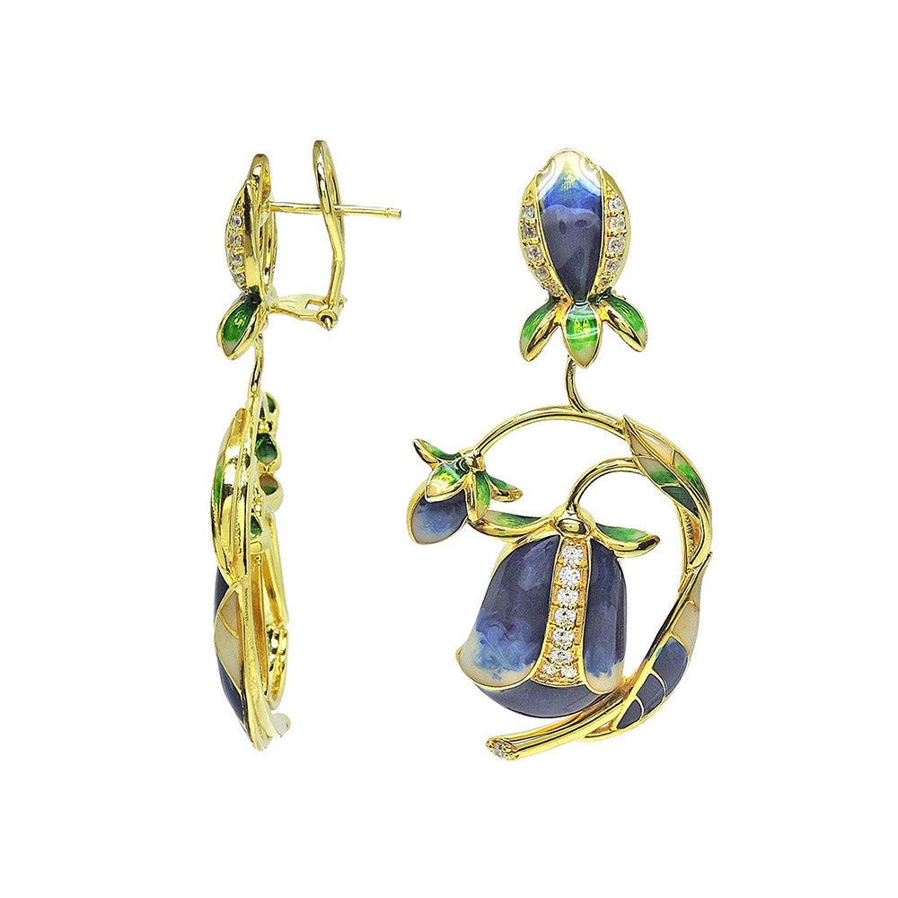 Divino Drop Dead Blue Tulip Earring