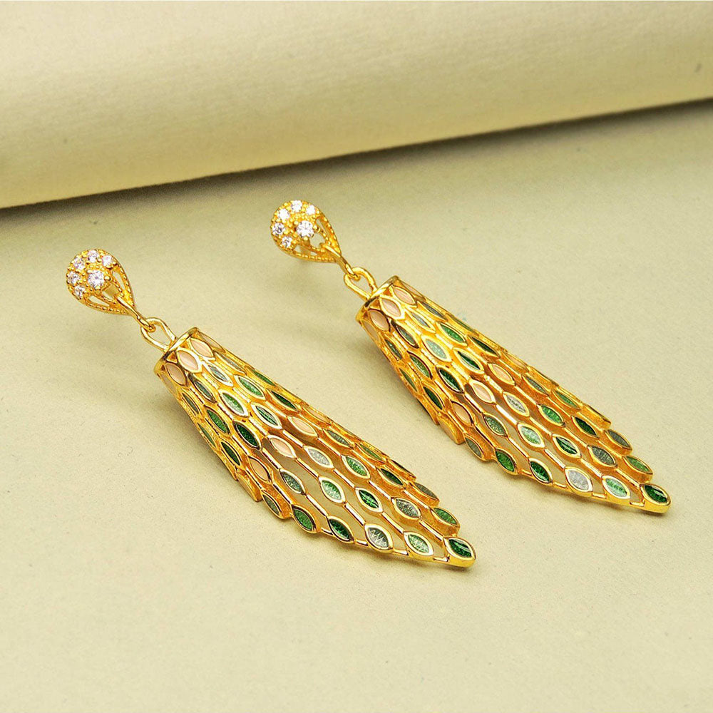 Divino The Green Falls Dangler Earrings