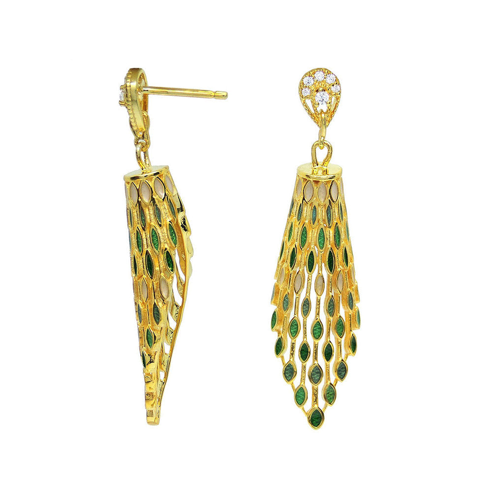 Divino The Green Falls Dangler Earrings