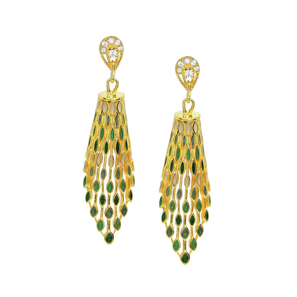 Divino The Green Falls Dangler Earrings