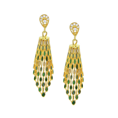 Divino The Green Falls Dangler Earrings