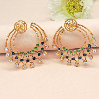 Divino Multi- Color Ring Of Luxury Danglers
