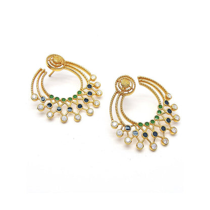 Divino Multi- Color Ring Of Luxury Danglers