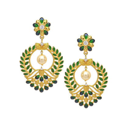 Divino Green & Blue Twilight Danglers
