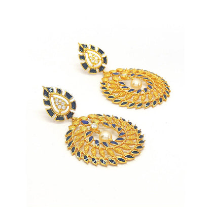 Divino Gold & Blue Punch Danglers