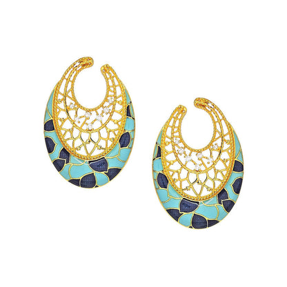 Divino French Blue Sapphire Dangler Earrings