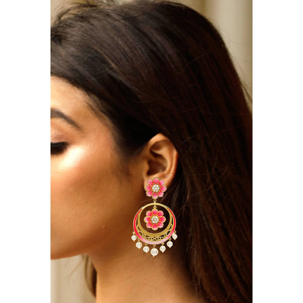 Divino Pink Seduction Danglers