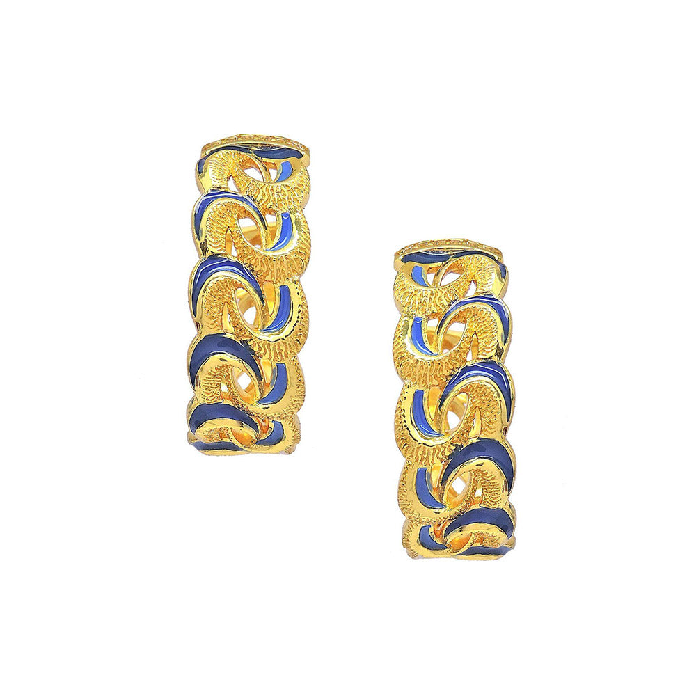 Divino Blue Blush Hoop Earrings