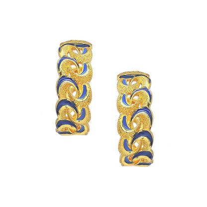 Divino Blue Blush Hoop Earrings