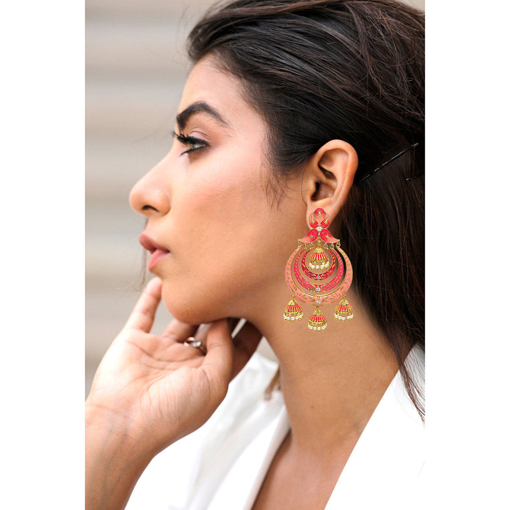 Divino Pink Royal Robes Earrings
