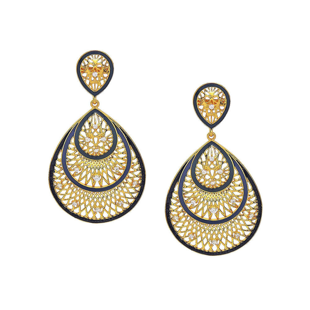 Divino Blue Snow Splash Danglers