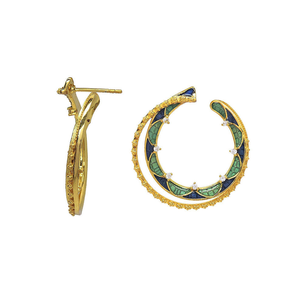 Divino Jade Isle Green & Blue Hoops
