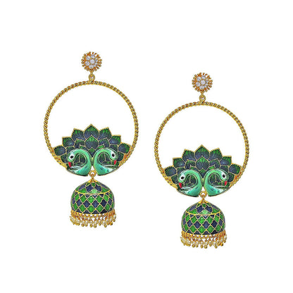 Divino Wrapped In Love Multi-Color Dangler Jhumkis