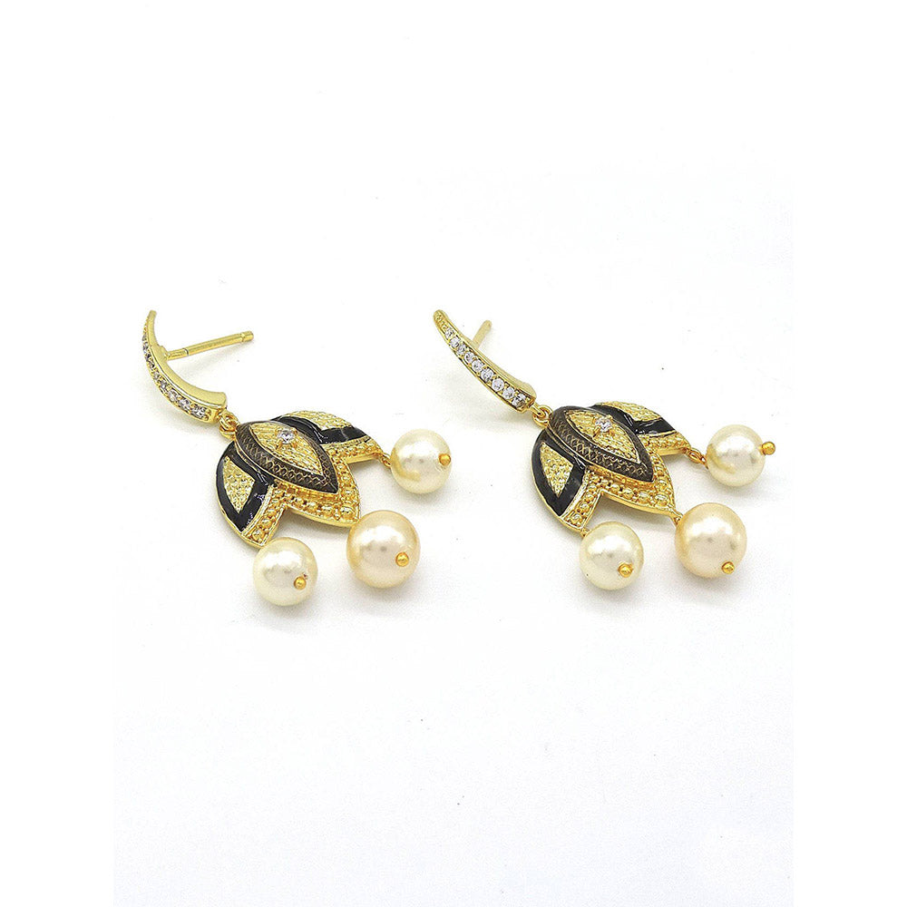 Divino Night Fall Carbon Black Dangler Earrings