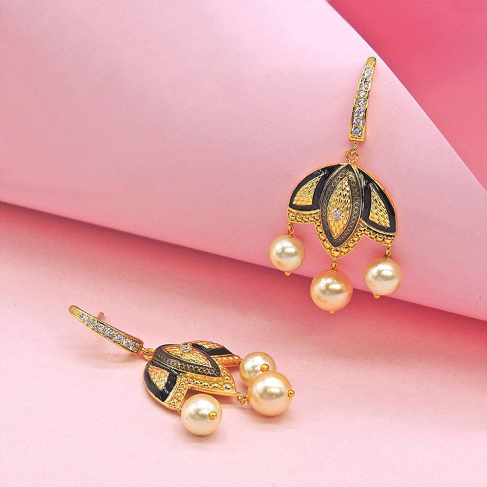 Divino Night Fall Carbon Black Dangler Earrings