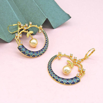 Divino Blue Slush Meenakari Danglers