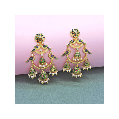 Divino Sassy Summer Multi-Color Chandbali Earrings