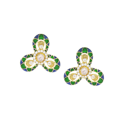 Divino Stylish Soul Green & Blue Studs