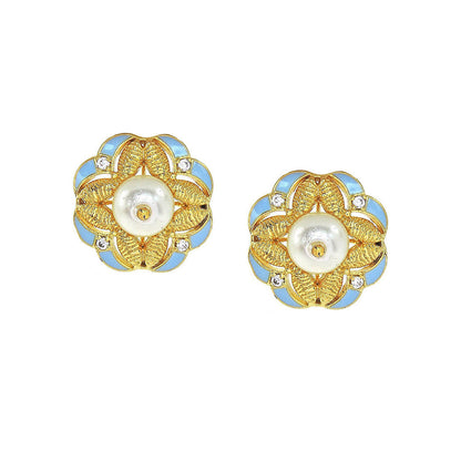Divino Happy Blue Meenakari Studs