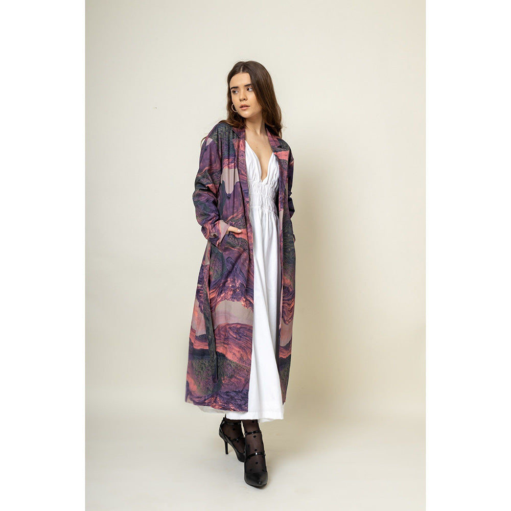 Doodlage Amelia Printed Trench Coat (Set of 2)