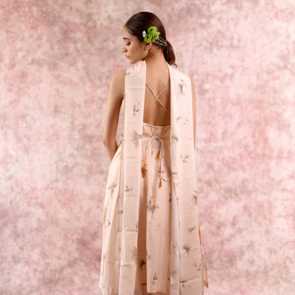 Doodlage Nina Floral Printed Top with Palazzo and Dupatta