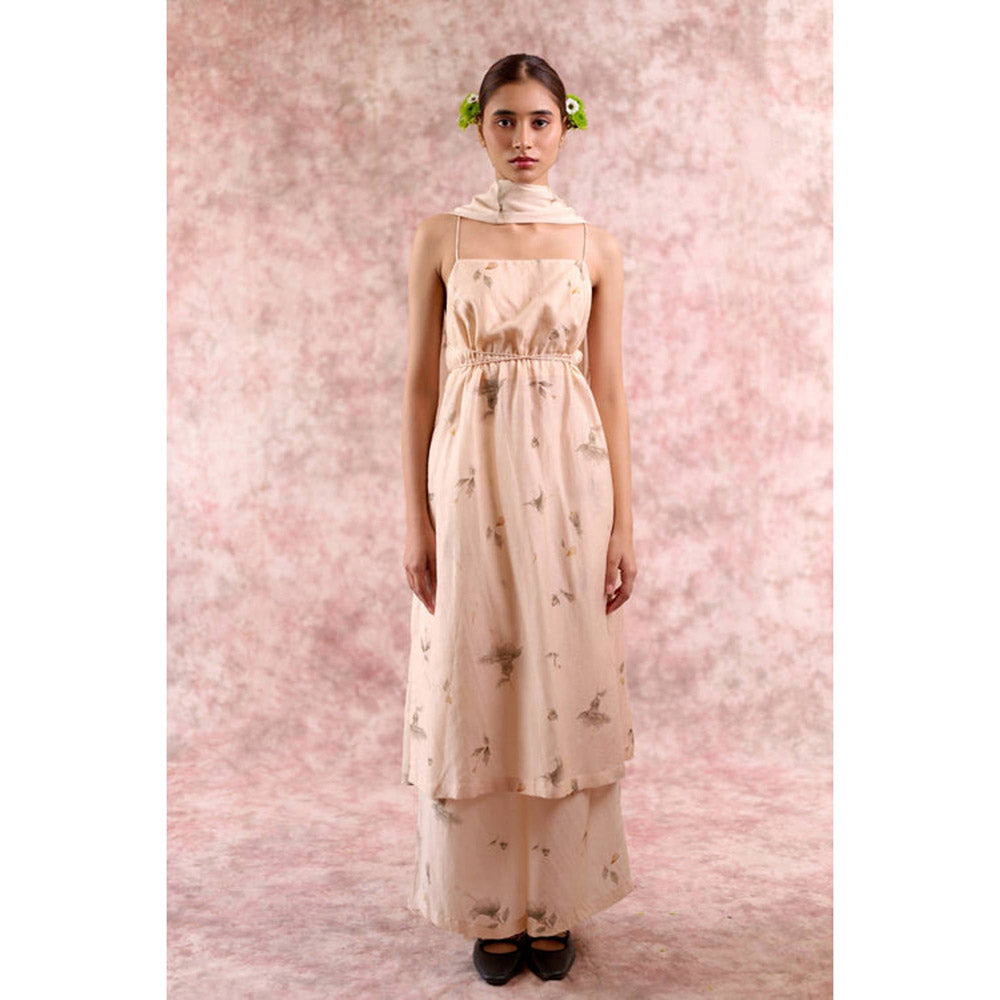 Doodlage Nina Floral Printed Top with Palazzo and Dupatta