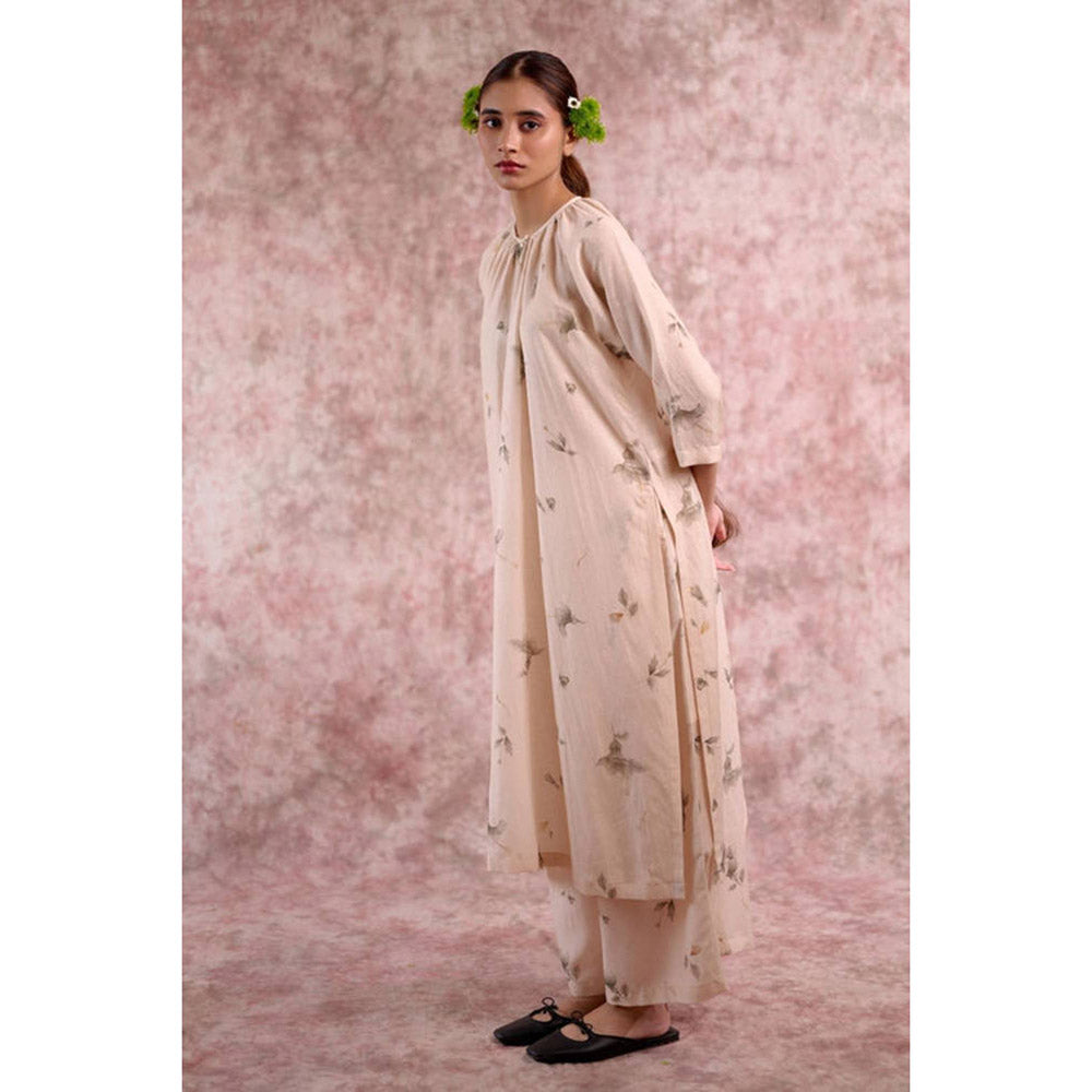 Doodlage Hayde Beige Kurta with Palazzo