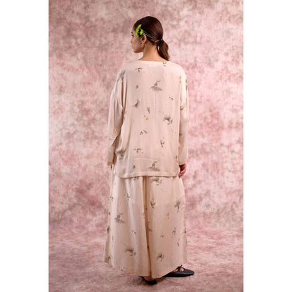 Doodlage Savanna Floral Printed Tunic with Palazzo