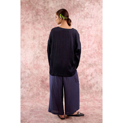 Doodlage Savanna Navy Blue Tunic with Pant