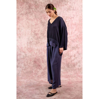 Doodlage Savanna Navy Blue Tunic with Pant