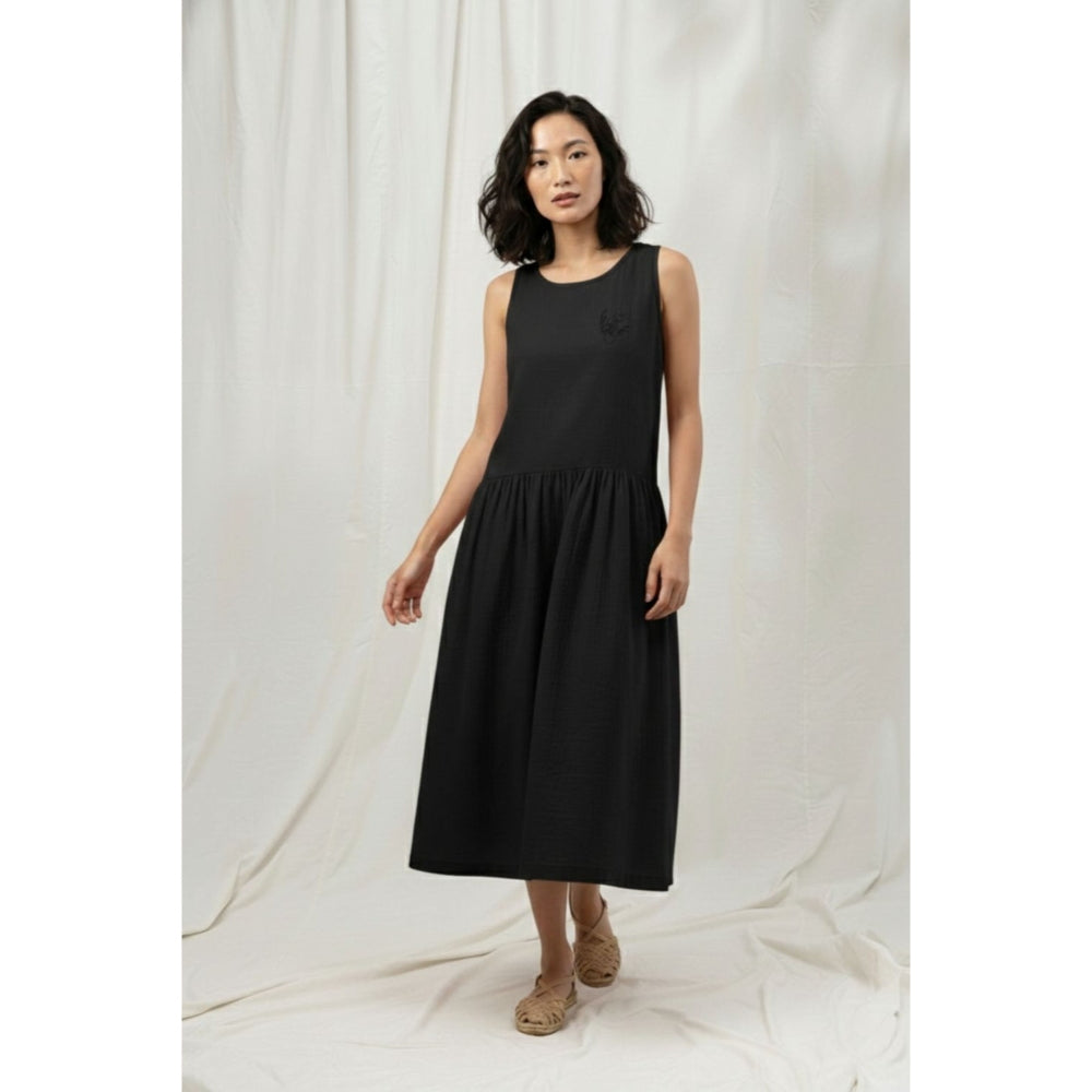 Doodlage Susan Black Midi Dress