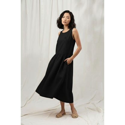 Doodlage Susan Black Midi Dress