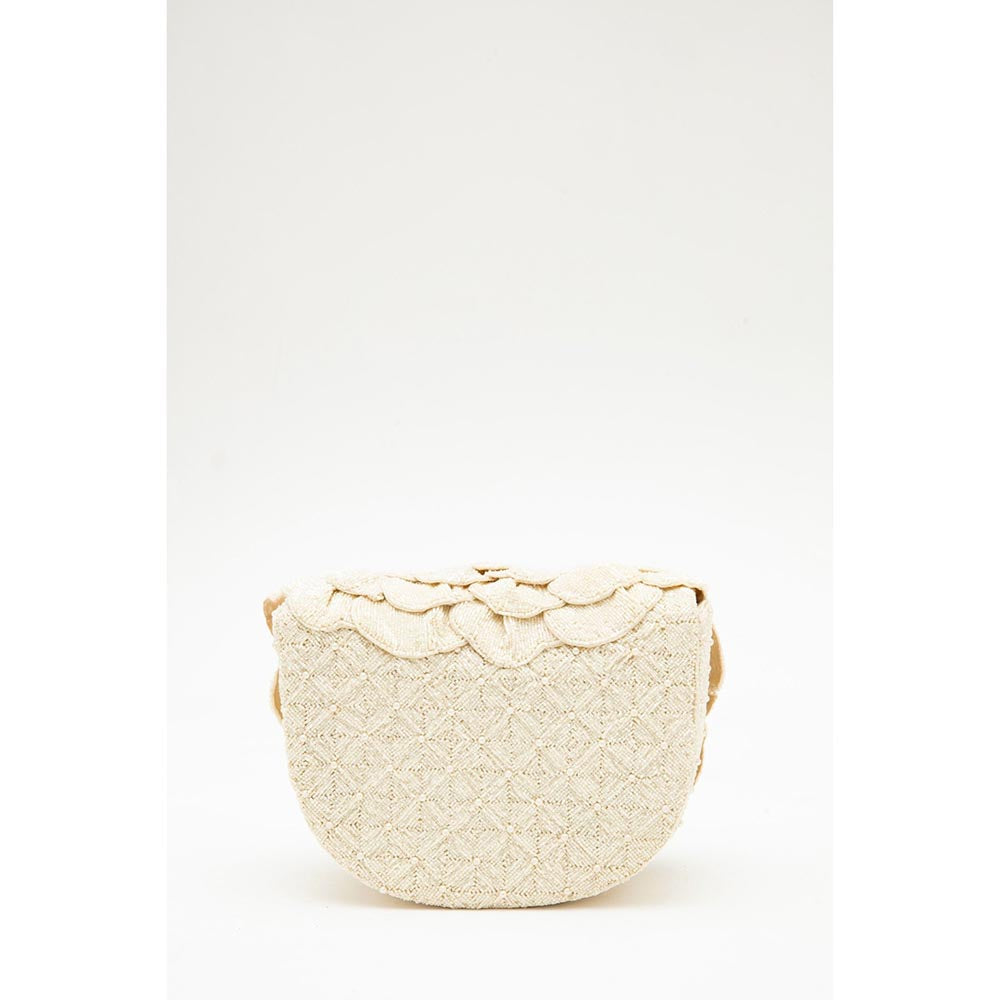 DOUX AMOUR Coco Ivory Embellished Clutch