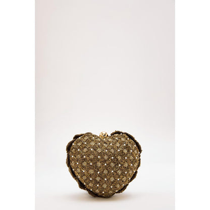 DOUX AMOUR Isa Vintage Gold Embellished Clutch
