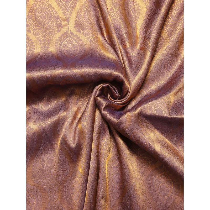 Dress & Dazzle Mauve Tanchui Silk Saree with Unstitched Blouse