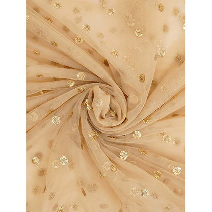 Dress & Dazzle Gold Tissue Saree with Unstitched Blouse