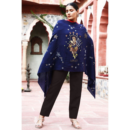 Dusala India Virgo Sequence Pipe Work and Thread Work Shawl