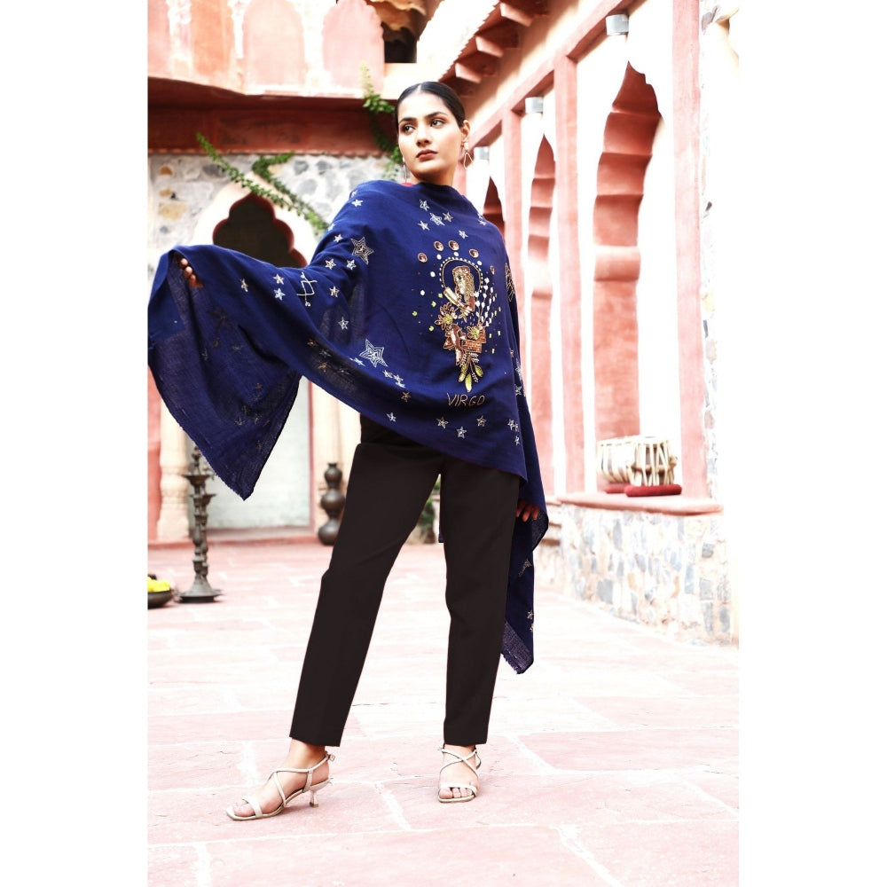 Dusala India Virgo Sequence Pipe Work and Thread Work Shawl