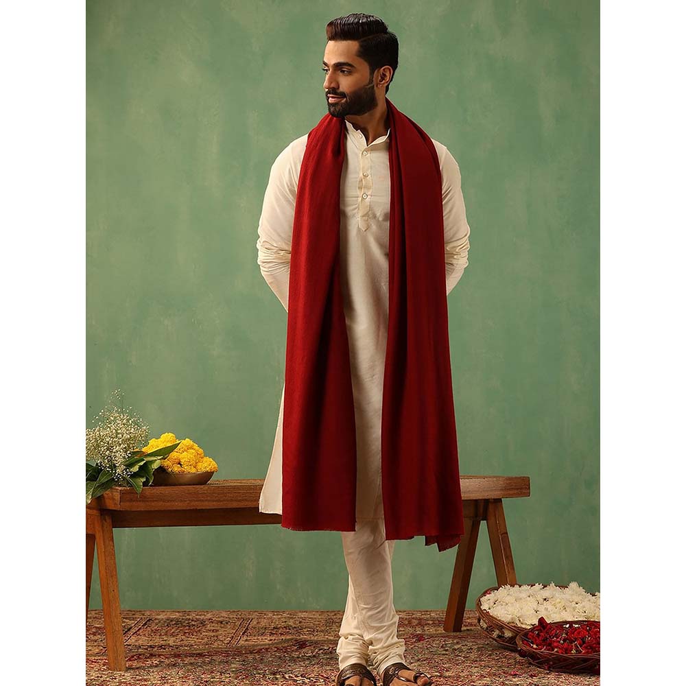 Dusala India Red Cohen Cashmere Stole