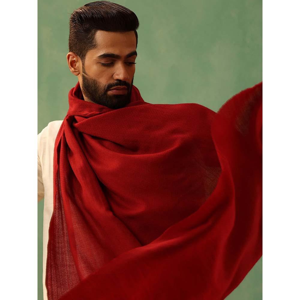 Dusala India Red Cohen Cashmere Stole