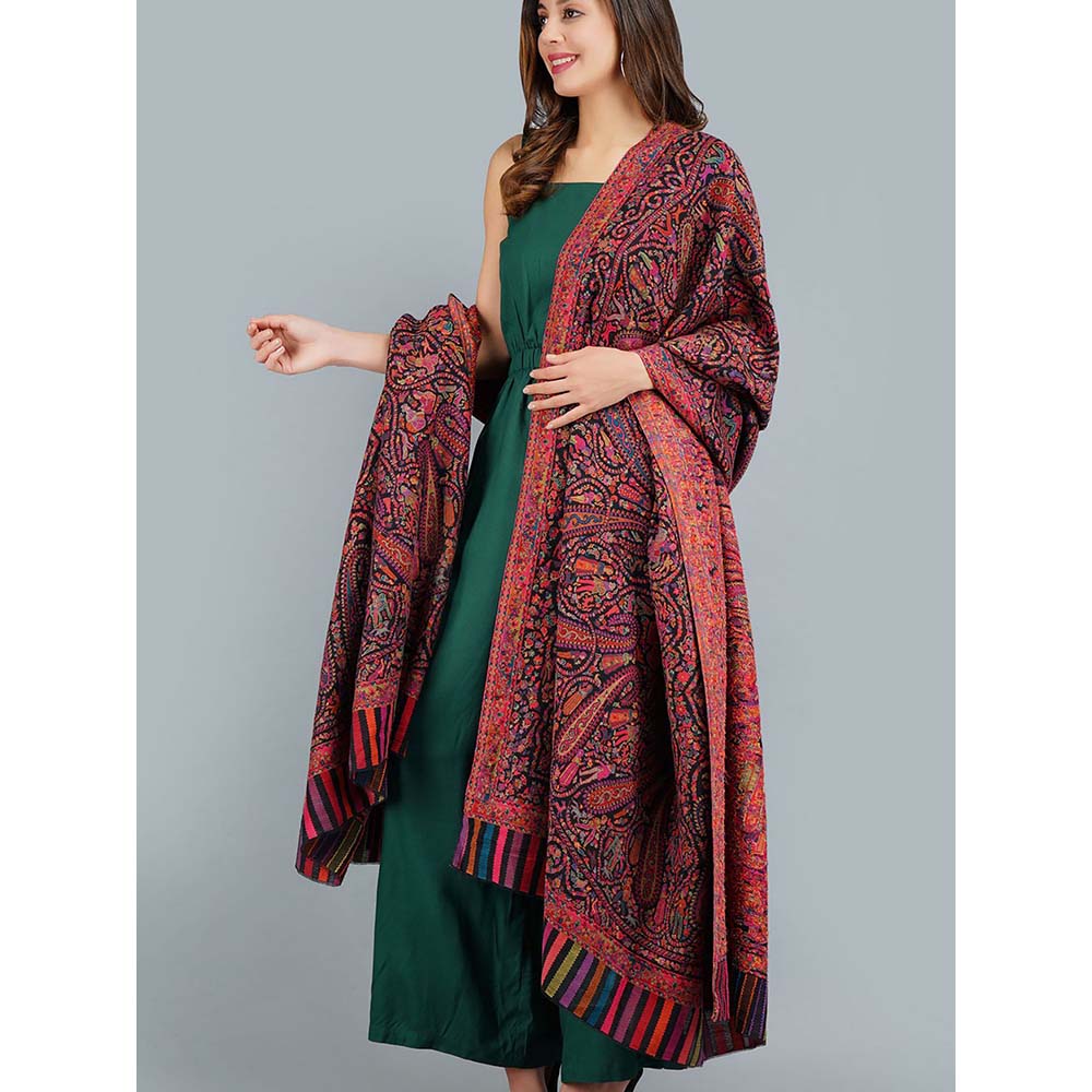 Dusala India Multi-Colour Pashmina In Kani Weave Full Stole
