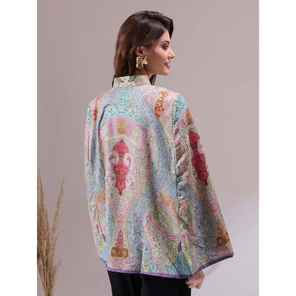 Dusala India Tanishi Pashmina Blended Multi-Color Cape