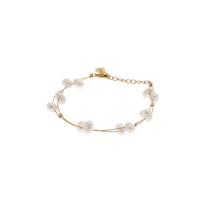 Dusala India White Pearl Elegance Bracelet
