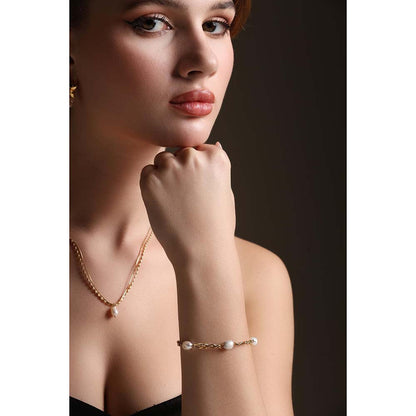 Dusala India White Everyday Glam Bracelet