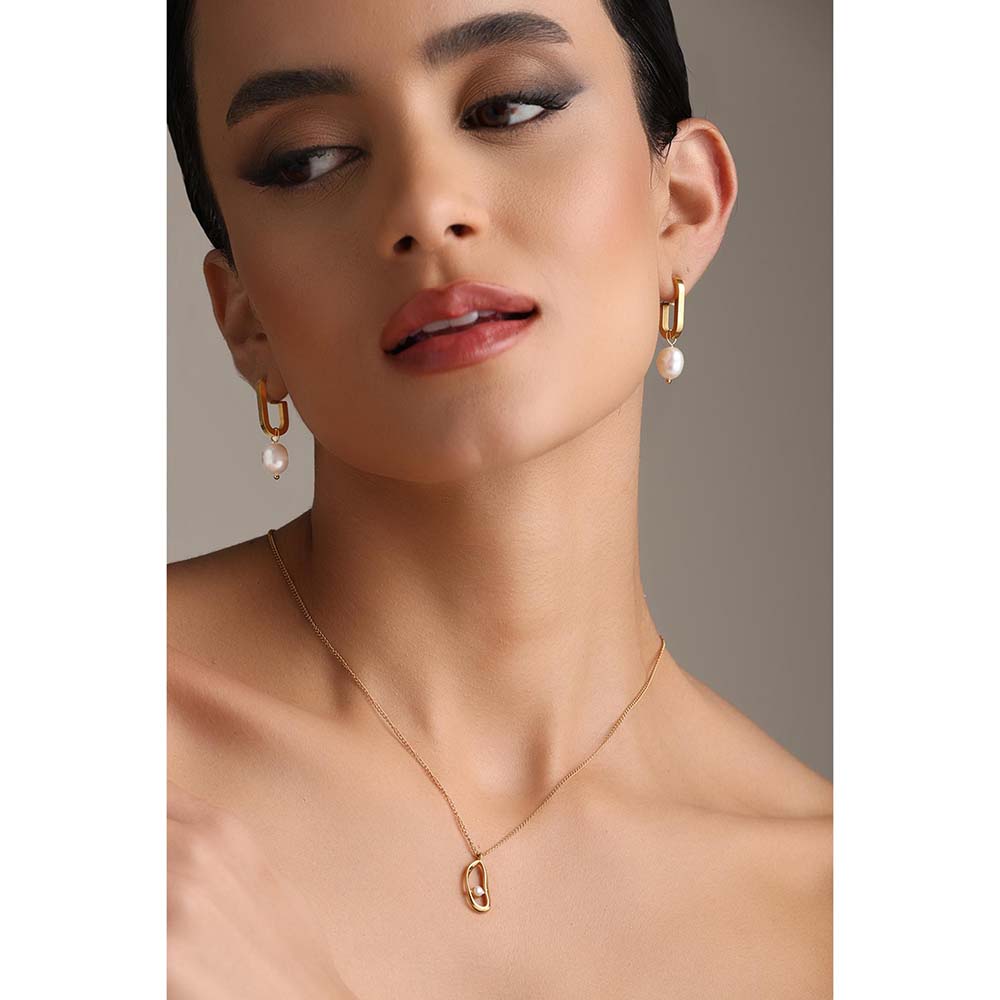 Dusala India White Pendant Bliss Necklace