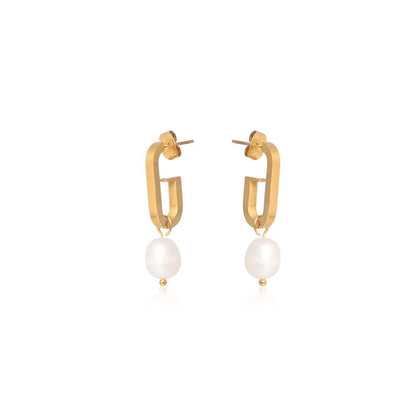 Dusala India White Dangle Dream Earrings