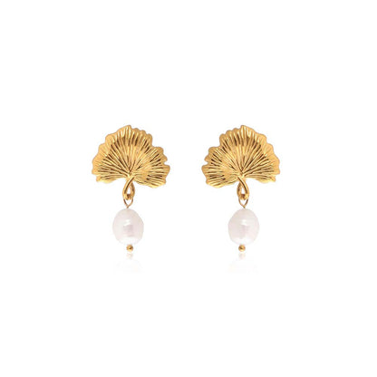 Dusala India White Nature's Touch Earrings