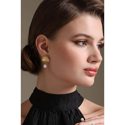 Dusala India White Nature's Touch Earrings